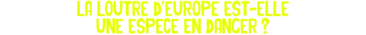 la loutre d'Europe est-elle une espece en danger ?